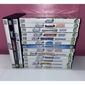 The Sims 3 PC Lot Of 13 Windows Mac 2000s Base Game Expansion Pack Retro Bundle